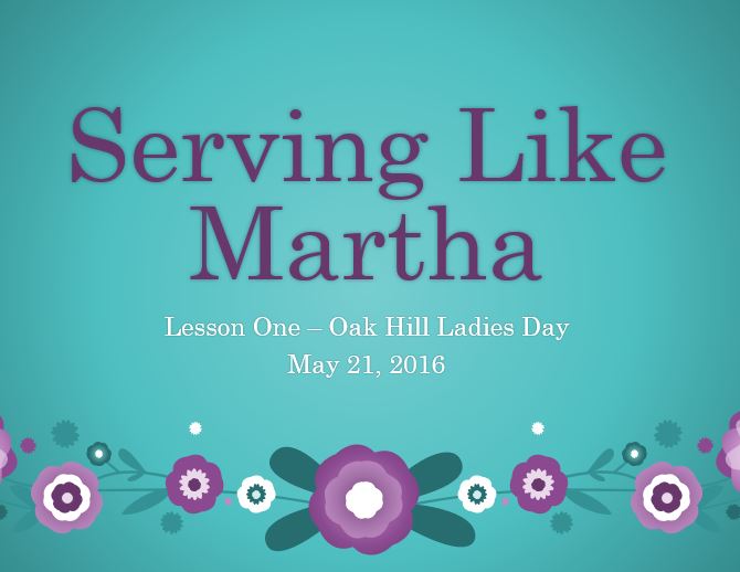 Serving Like Martha
